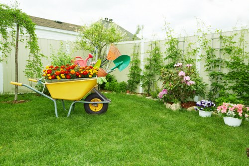 Protective PPE used during landscaping work in Hendon