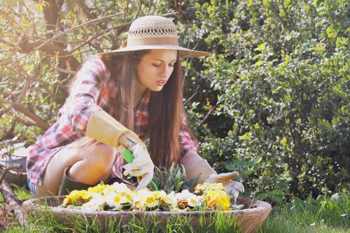 Garden landscaping materials and planting works